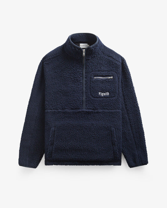 DEEP NAVY FLEECE HALF ZIP