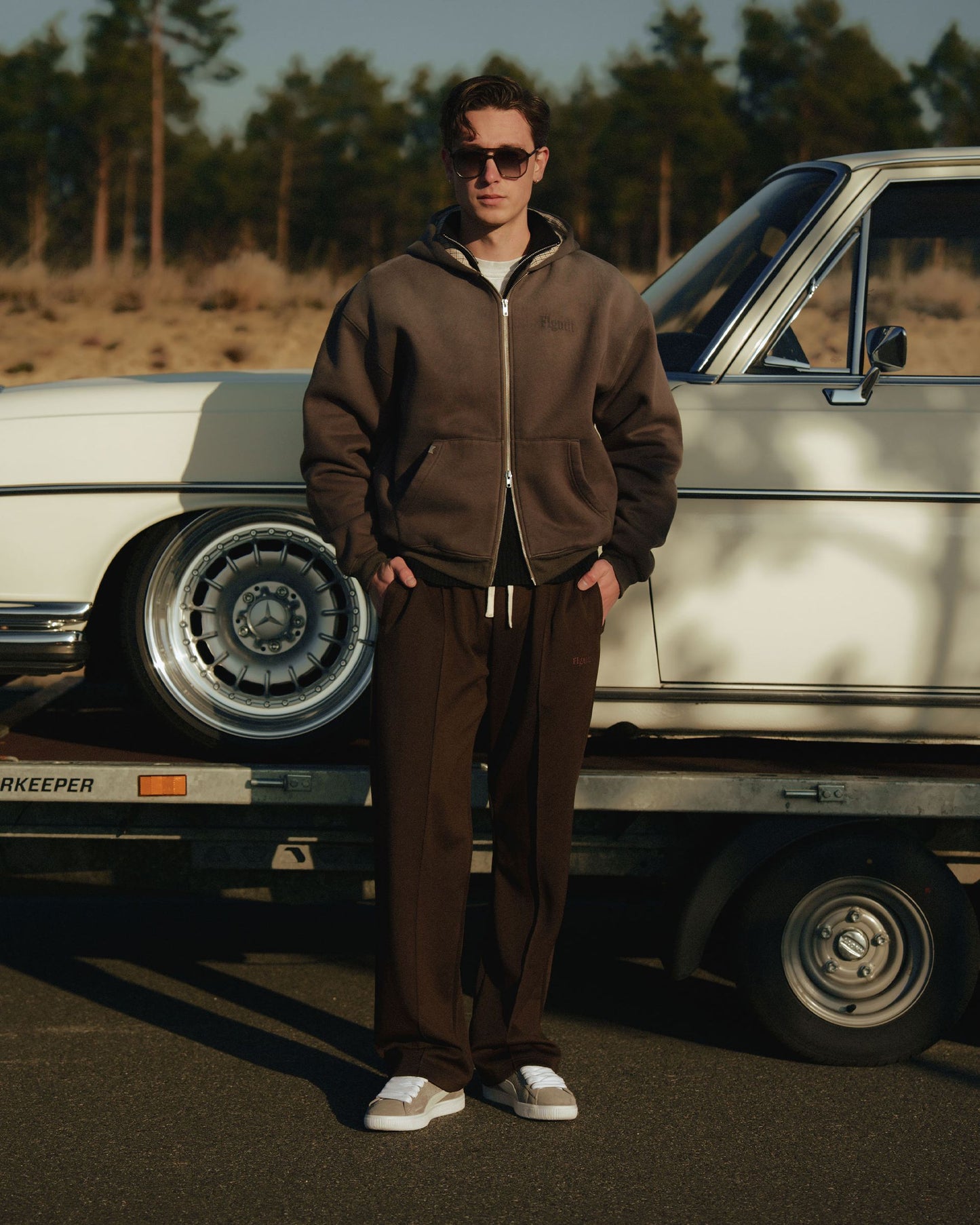 GRAPHITE LAYERED ZIP HOODIE