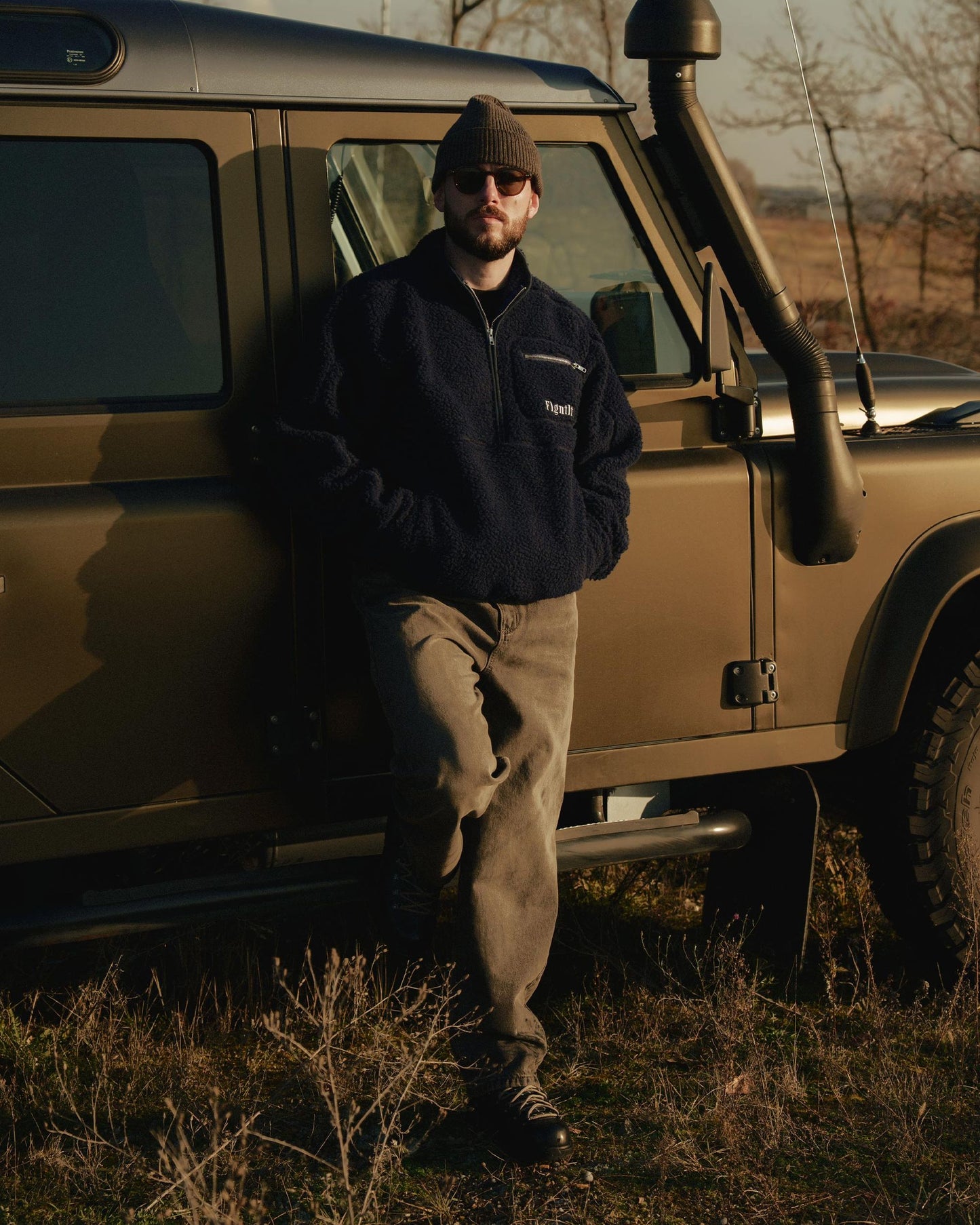 DEEP NAVY FLEECE HALF ZIP