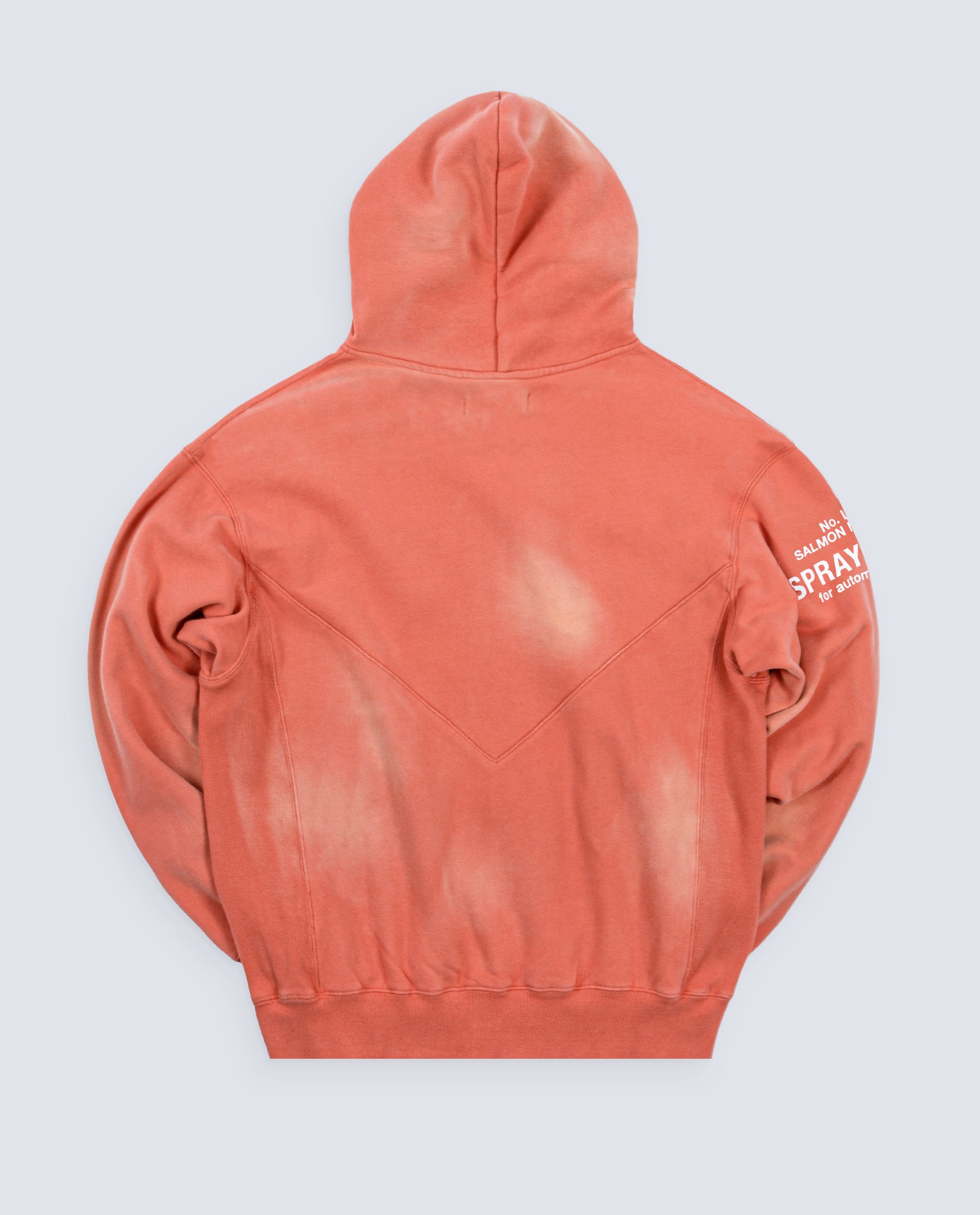 Flgntlt Spray Paint Salmon Zip Hoodie