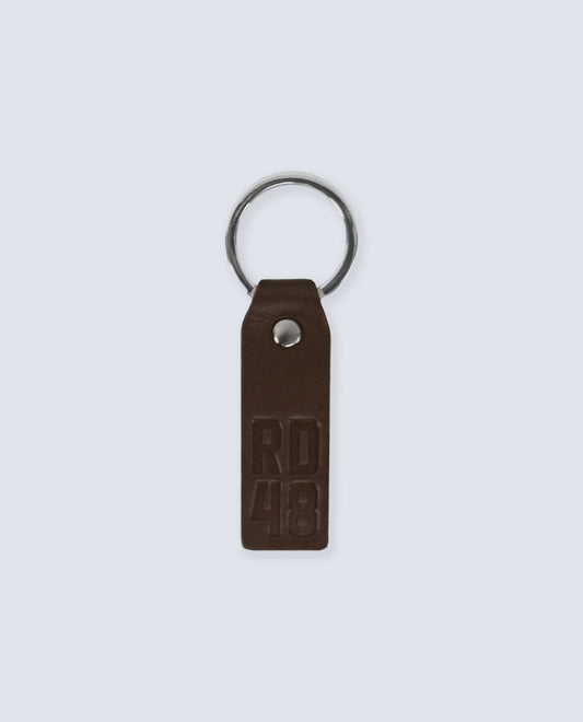 RD48 LEATHER KEYRING BROWN