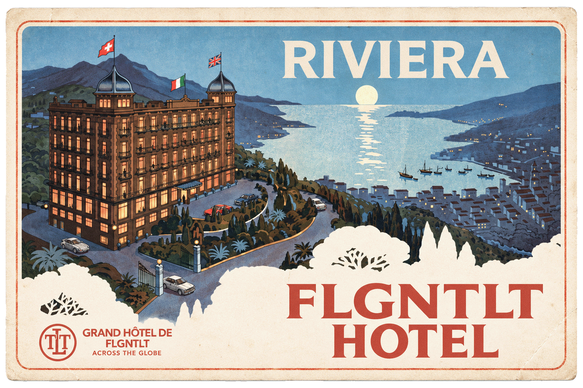 Carte Postale — Grand Hôtel de FLGNTLT, Riviera